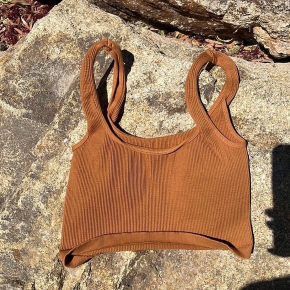 Free People Movement Happiness Runs Square Neck Crop Tank - Picture 9 of 10